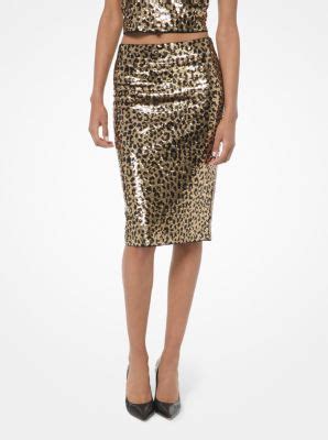 michael kors leopard pencil skirt|Leopard Calf Hair Pencil Skirt .